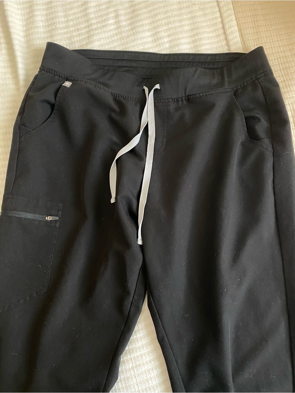 Figs Black Women’s Jogger Pants with White Drawstring